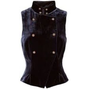 Intermix velvet vest